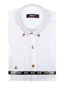 Men's Elegant Long Sleeve Shirt White Bolf 6964