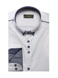 Men's Elegant Long Sleeve Shirt White Bolf 8821