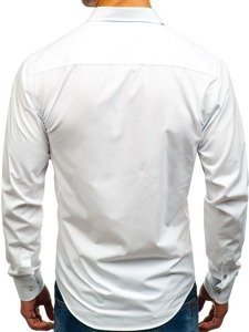 Men's Elegant Long Sleeve Shirt White Bolf 8822