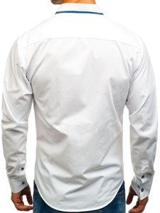 Men's Elegant Long Sleeve Shirt White Bolf 8823