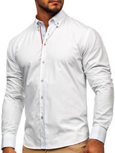 Men's Elegant Long Sleeve Shirt White Bolf 8839