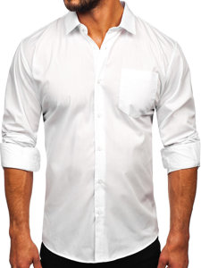 Men's Elegant Long Sleeve Shirt White Bolf M13