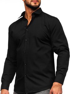 Men's Elegant Slim Fit Long Sleeve Shirt Black Bolf MS14