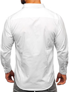 Men's Elegant Slim Fit Long Sleeve Shirt White Bolf MS13