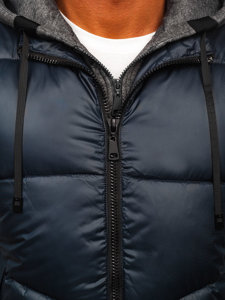 Men's Hooded Gilet Navy Blue Bolf 2908