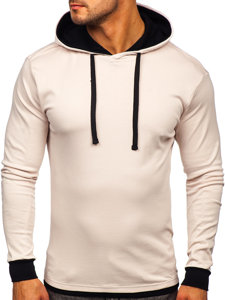 Men's Hoodie Beige-Black Bolf 145380