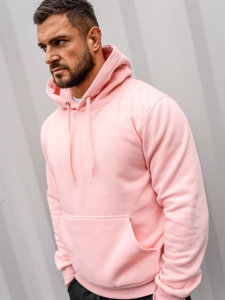 Men's Hoodie Kangaroo Light Pink Bolf 2009-38A