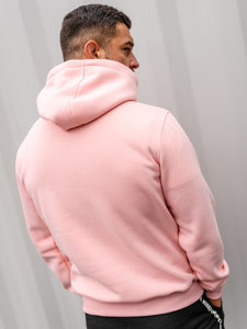 Men's Hoodie Kangaroo Light Pink Bolf 2009-38A