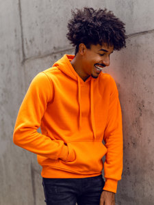 Men's Hoodie Kangaroo Orange Bolf 2009A