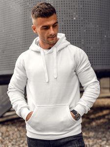 Men's Hoodie Kangaroo White Bolf 2009A