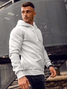 Men's Hoodie Kangaroo White Bolf 2009A