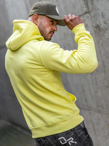 Men's Hoodie Kangaroo Yellow-Neon Bolf 2009A