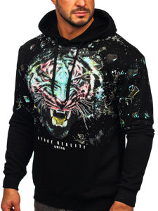 Men's Hoodie with Sequins Black Bolf 6420