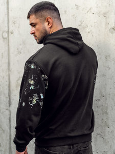 Men's Hoodie with Sequins Black Bolf 6420