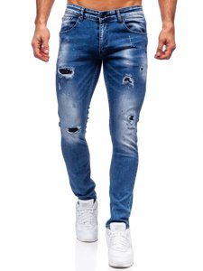 Men's Jeans Regular Fit Navy Blue Bolf 4002