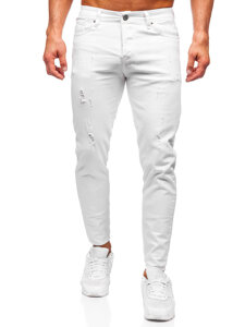 Men's Jeans Slim Fit White Bolf 5876