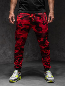 Men's Jogger Sweatpants Camo-Red Bolf KZ15A1