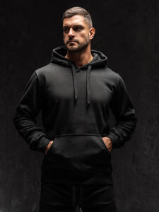 Men's Kangaroo Hoodie Black Bolf 2009A1