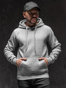 Men's Kangaroo Hoodie Grey Bolf 2009A1