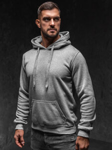 Men's Kangaroo Hoodie Grey Bolf MB001A1