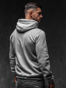 Men's Kangaroo Hoodie Grey Bolf MB001A1