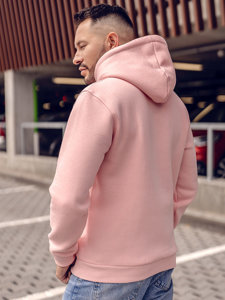 Men's Kangaroo Hoodie Light Pink Bolf 1004