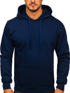 Men's Kangaroo Hoodie Navy Blue Bolf 1004