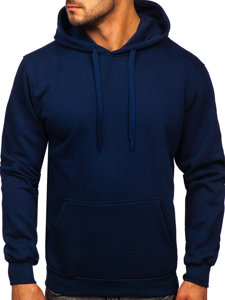 Men's Kangaroo Hoodie Navy Blue Bolf 1004