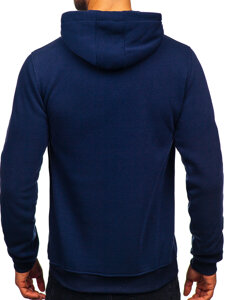 Men's Kangaroo Hoodie Navy Blue Bolf MB001