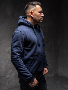 Men's Kangaroo Hoodie Navy Blue Bolf MB001A1