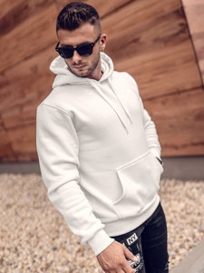 Men's Kangaroo Hoodie White Bolf 1004