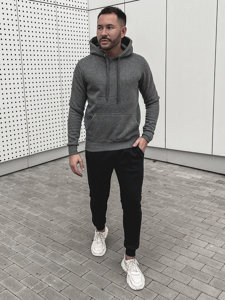 Men's Kangaroo Tracksuit Anthracite Bolf D002