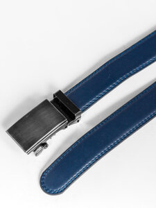 Men’s Leather Belt Navy Blue Bolf C007