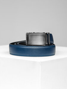 Men’s Leather Belt Navy Blue Bolf C007