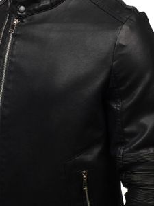 Men's Leather Jacket Black Bolf 1073