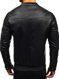 Men's Leather Jacket Black Bolf 1073