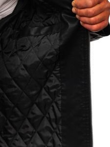 Men's Leather Jacket Black Bolf 1108