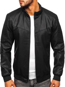 Men's Leather Jacket Black Bolf 1123