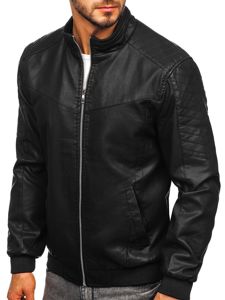 Men's Leather Jacket Black Bolf 1123