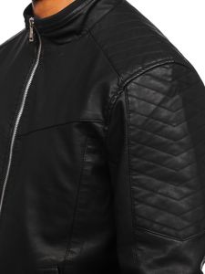 Men's Leather Jacket Black Bolf 1123