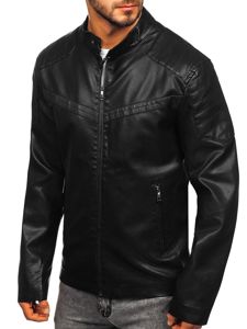 Men's Leather Jacket Black Bolf 1128