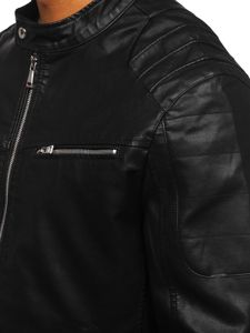 Men's Leather Jacket Black Bolf 1129