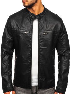 Men's Leather Jacket Black Bolf 1130