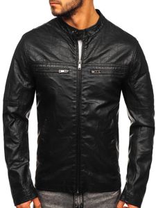 Men's Leather Jacket Black Bolf 1130