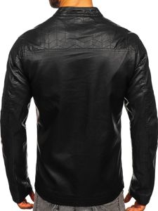 Men's Leather Jacket Black Bolf 1130