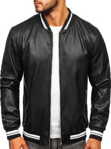 Men's Leather Jacket Black Bolf 1132