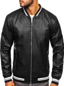 Men's Leather Jacket Black Bolf 1132