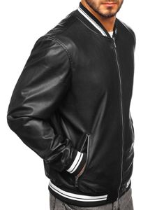 Men's Leather Jacket Black Bolf 1132