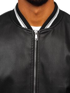 Men's Leather Jacket Black Bolf 1132