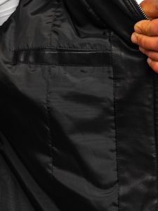 Men's Leather Jacket Black Bolf 1178